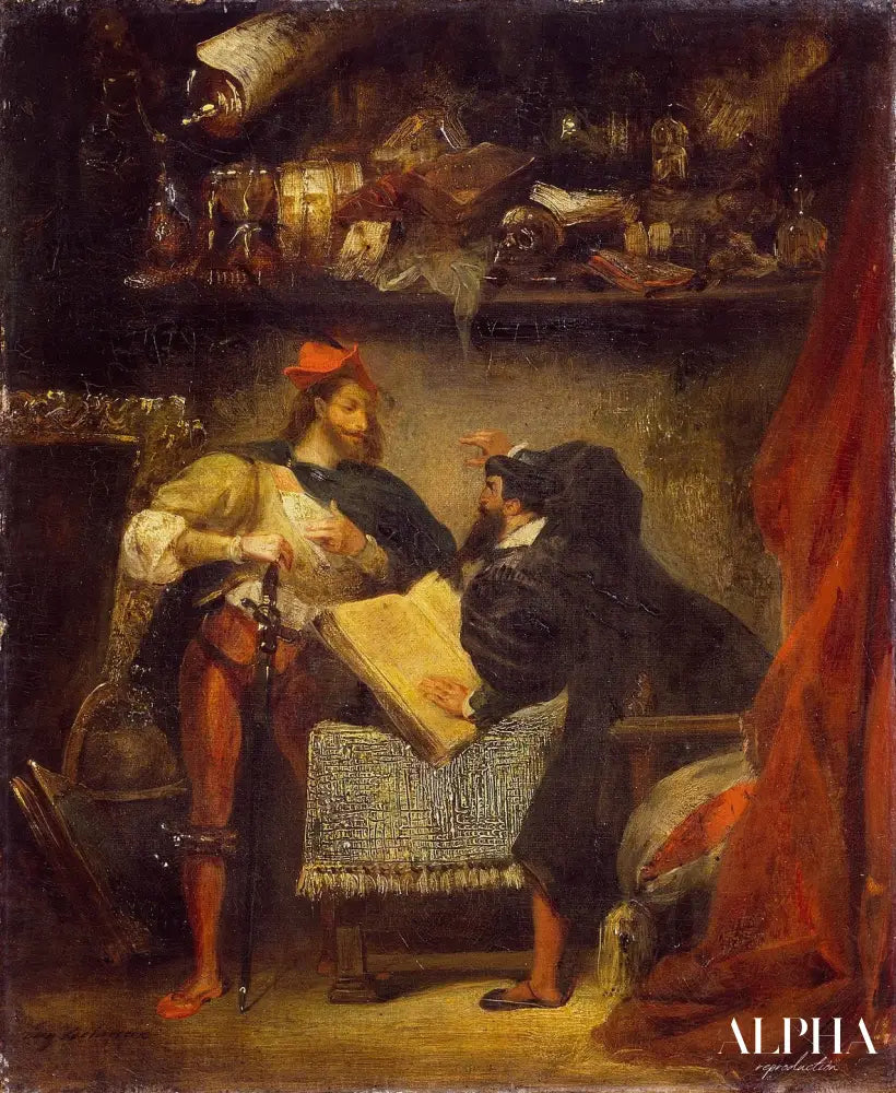 Faust et Méphistophélès - Eugène Delacroix - Reproductions de tableaux et peintures haut de gamme