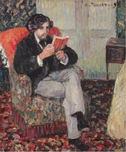 Félix Pissarro beim Lesen - Camille Pissarro