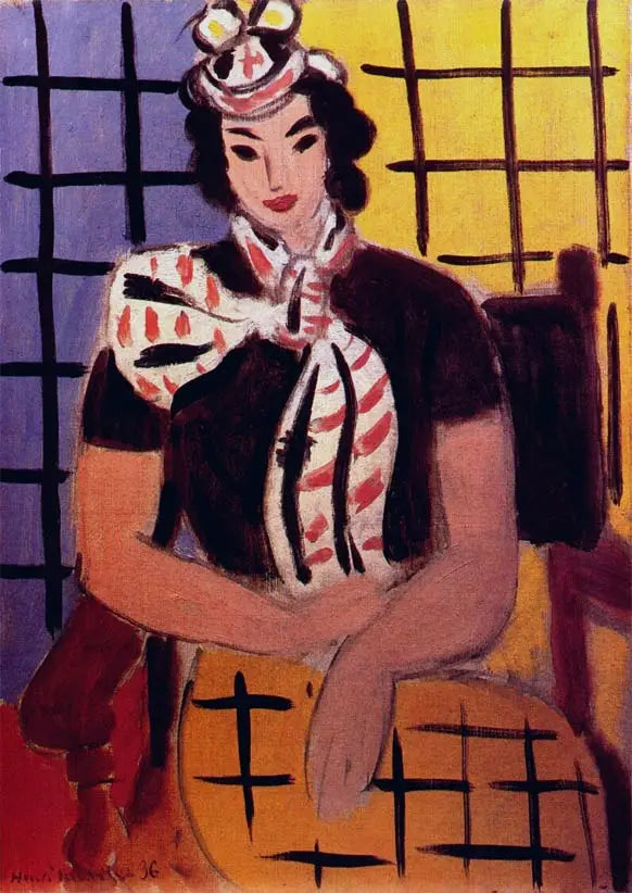 Frau mit schottischem Schal - Henri Matisse