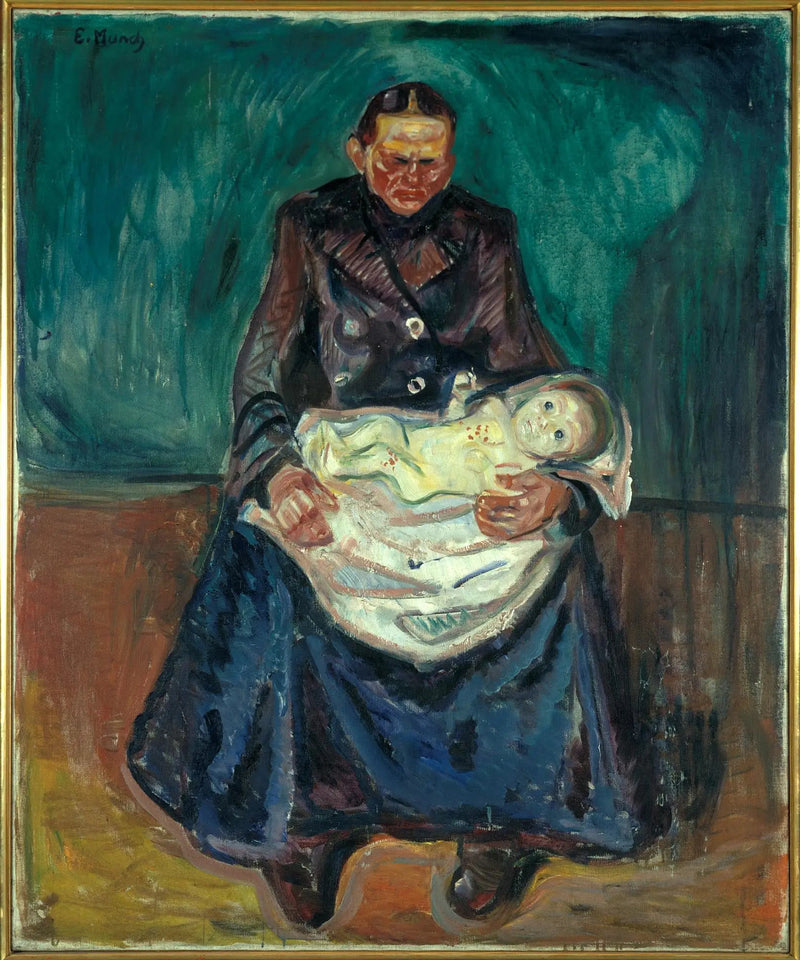 Frau mit dem kranken Kind. Erbe - Edvard Munch