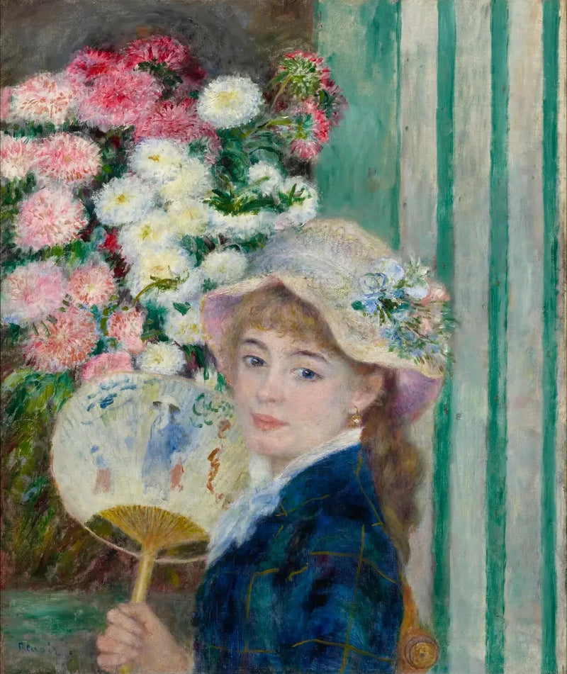 Frau mit Fächer - Pierre-Auguste Renoir