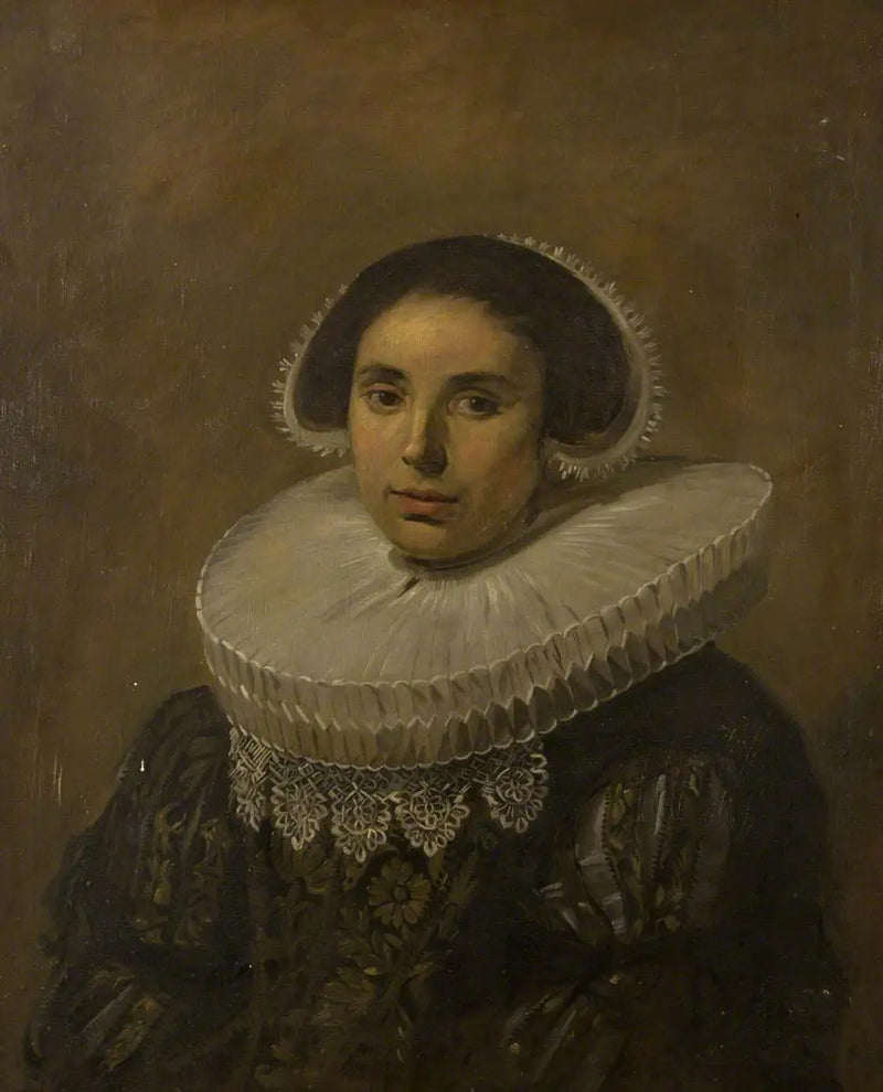 Frau mit Kragen (vielleicht Sara Wolphaerts van Diemen) - Frans Hals