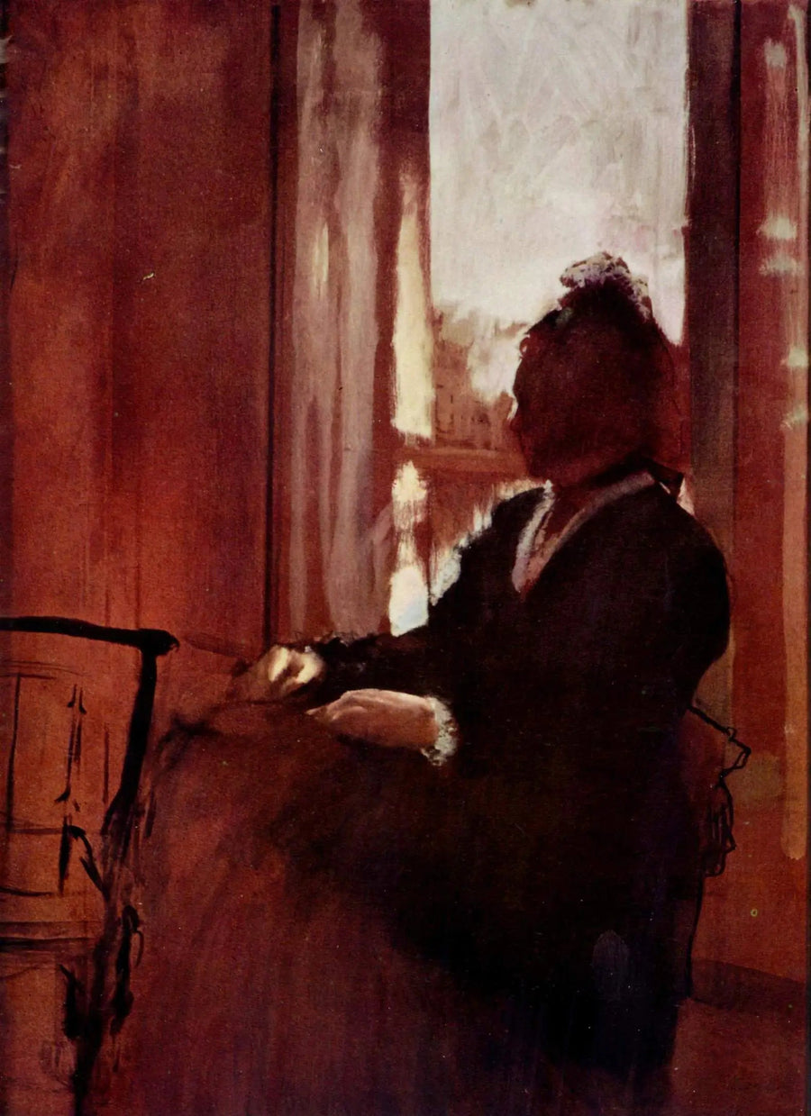 Frau am Fenster - Edgar Degas