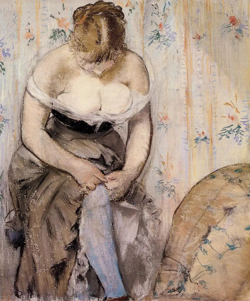 Frau mit der Strumpfhalter - Édouard Manet