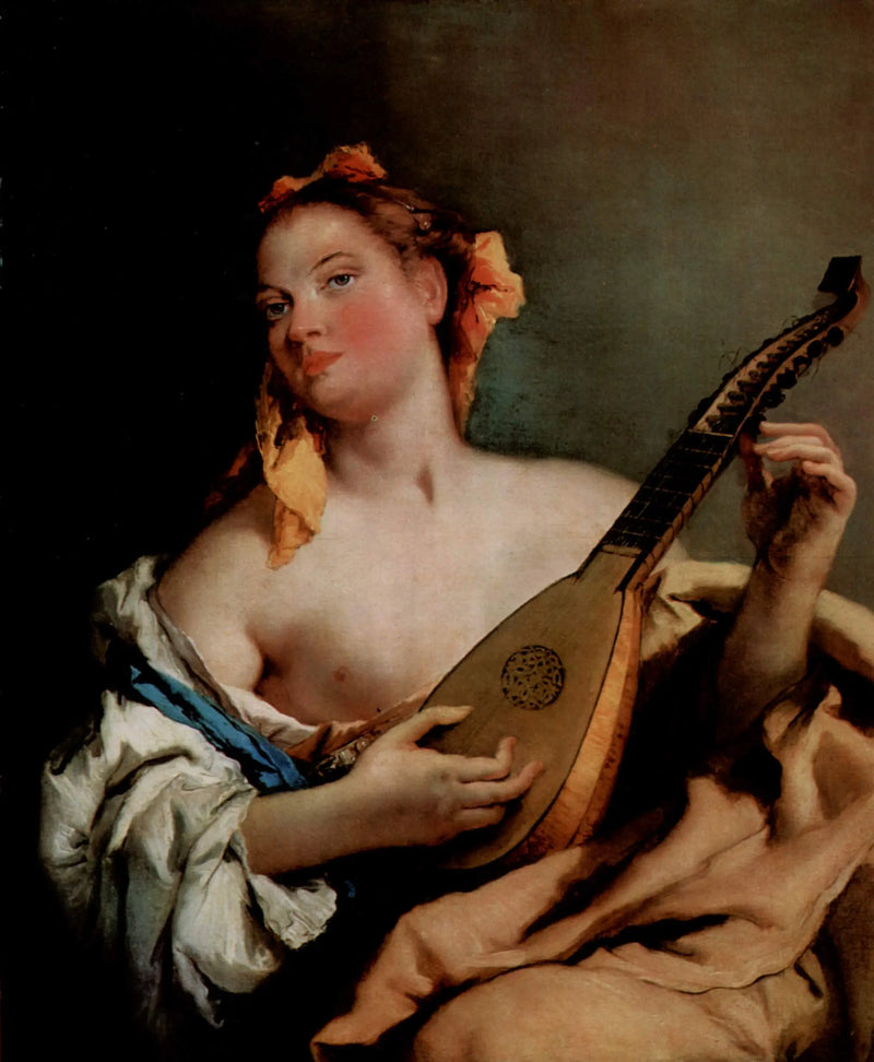 Frau mit der Mandoline - Giovanni Battista Tiepolo