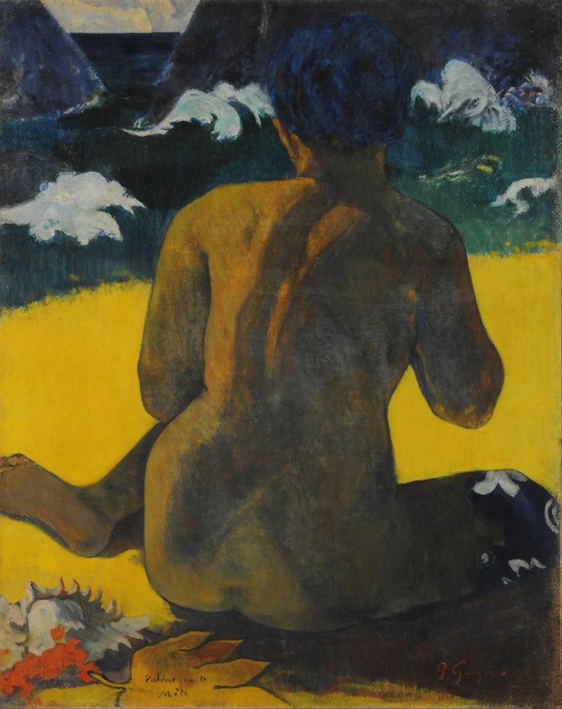 Frau am Meer - Paul Gauguin