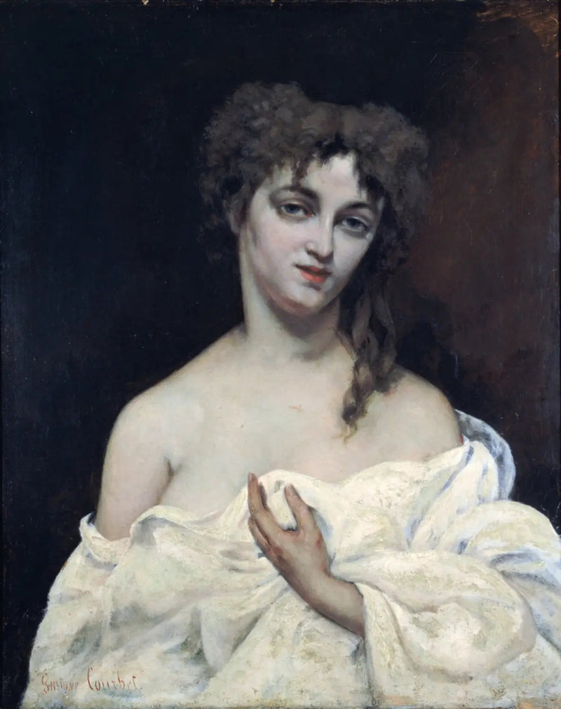 Frau mit nackter Brust - Gustave Courbet