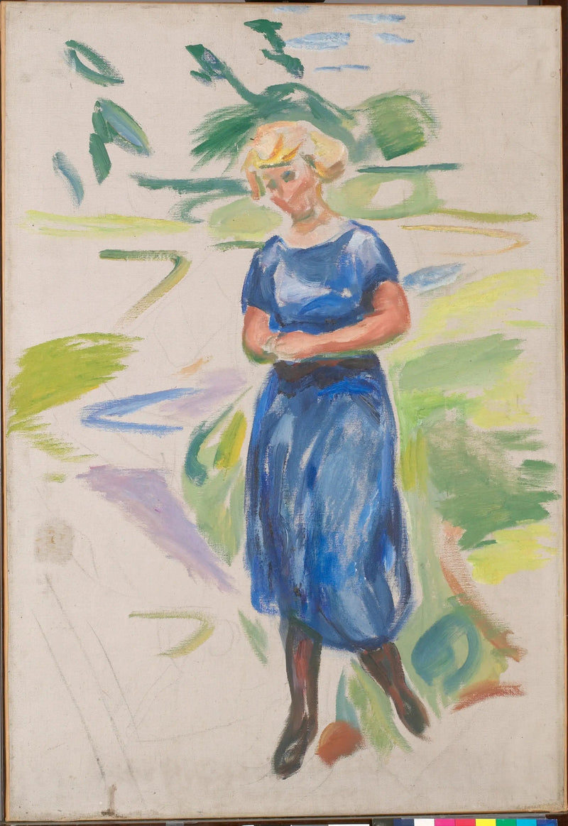 Frau im blauen Kleid - Edvard Munch