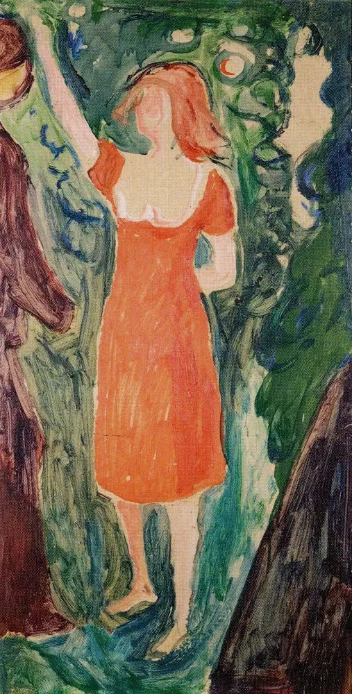 Frau im roten Kleid - Edvard Munch