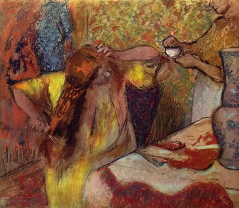 Frau am Toilettentisch - Edgar Degas