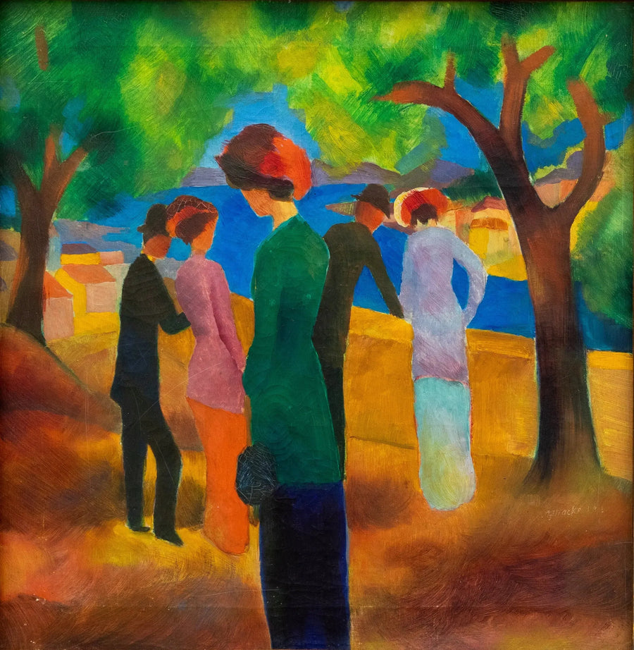 Frau mit der grünen Jacke - August Macke