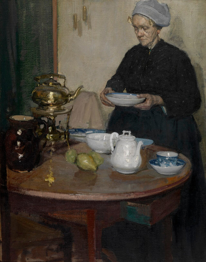 Frau am Tisch - Richard Edward Miller