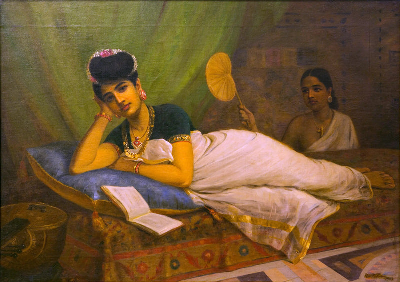 Frau liegend - Ravi Varmâ