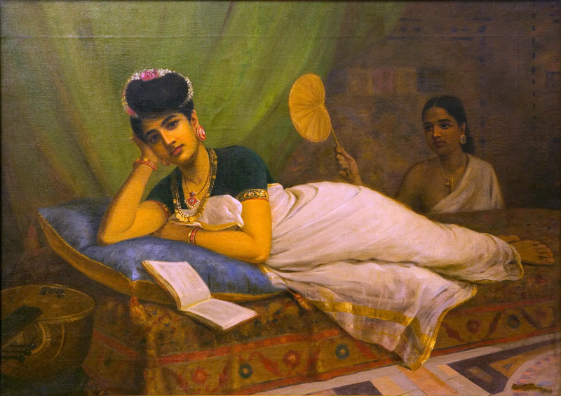 Frau liegend - Ravi Varmâ