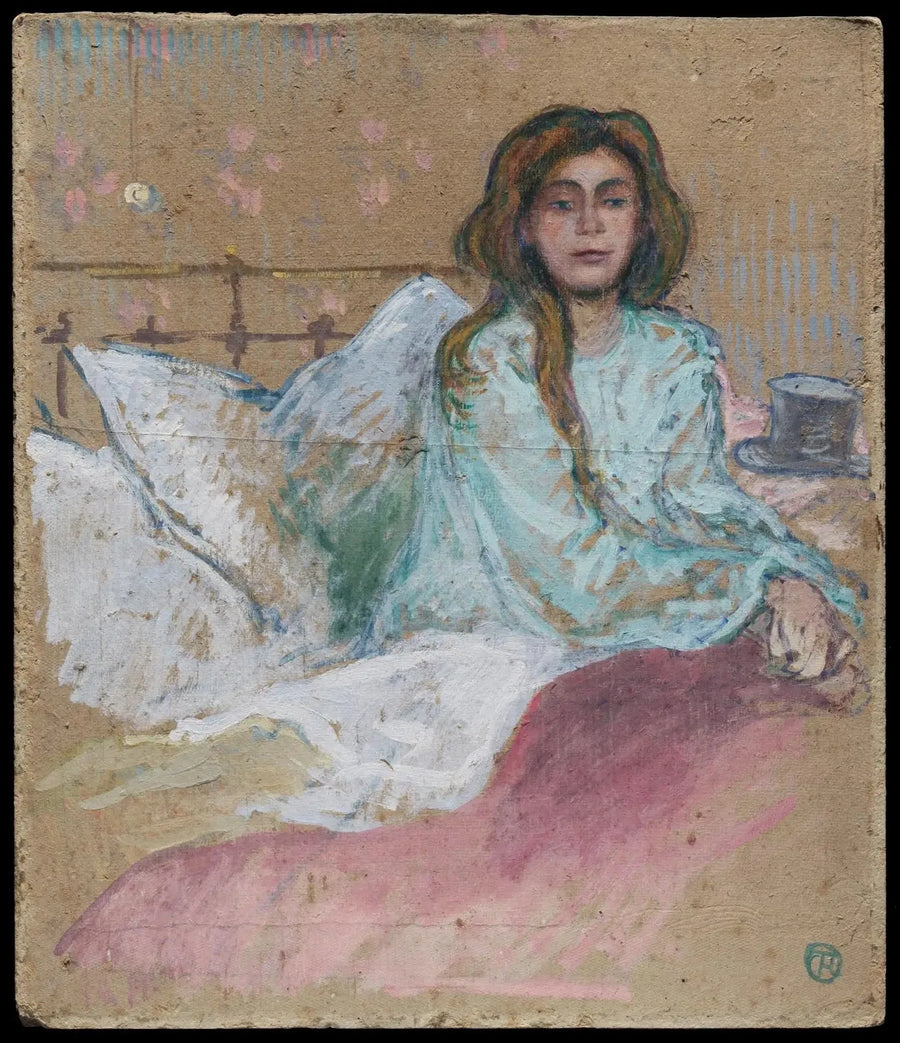 Sitzende Frau in ihrem Bett - Henri de Toulouse-Lautrec