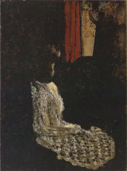 Frau sitzt in einem dunklen Raum - Édouard Vuillard