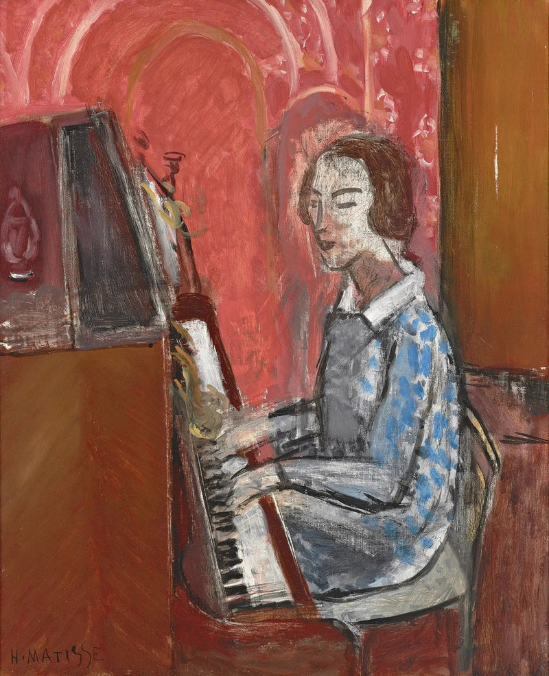 Sitzende Frau vor ihrem Klavier - Henri Matisse