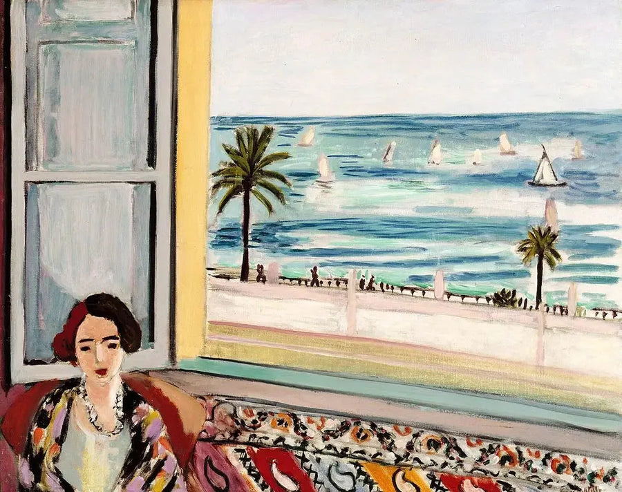 Sitzende Frau, mit dem Rücken zum offenen Fenster - Henri Matisse