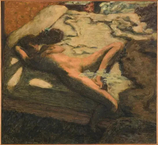 Schlafende Frau auf einem Bett - Pierre Bonnard