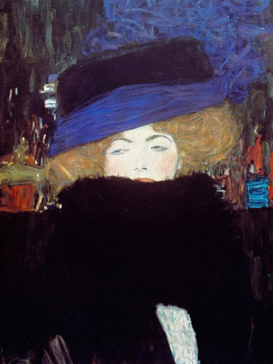 Frau mit Hut und Federboa - Gustav Klimt
