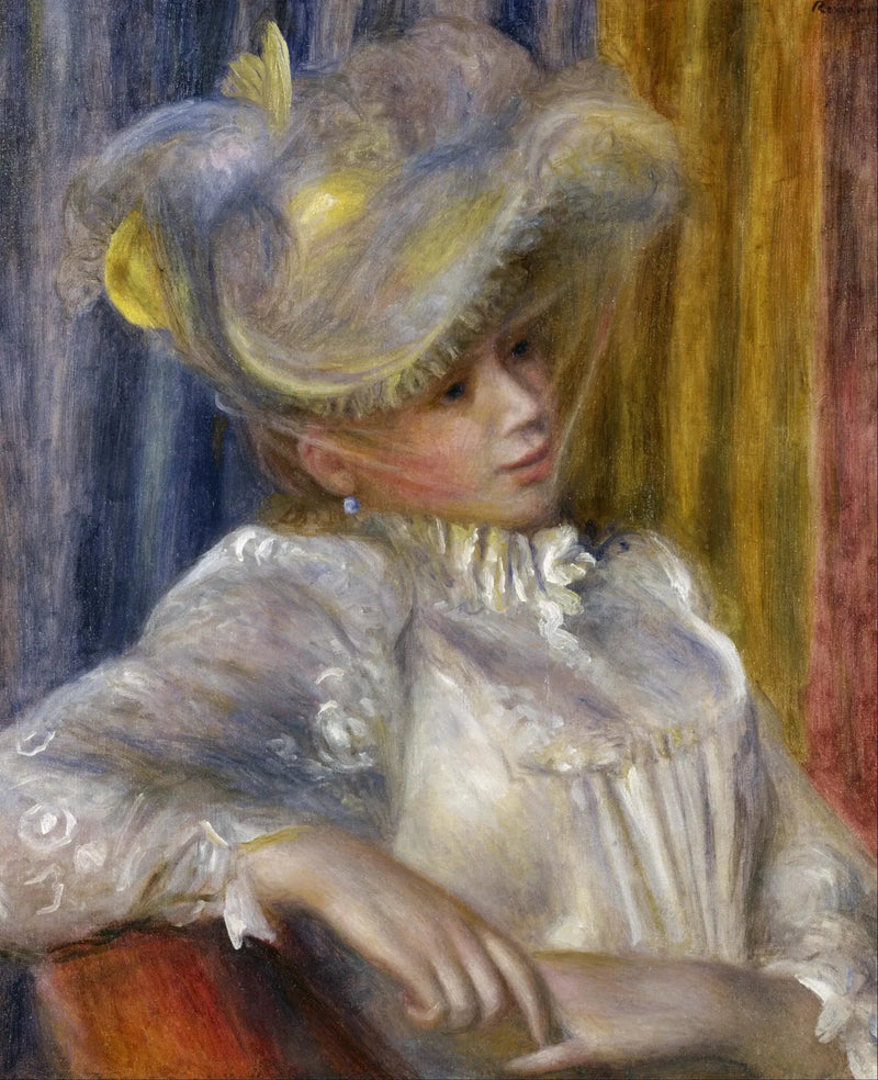Frau mit Hut - Pierre-Auguste Renoir
