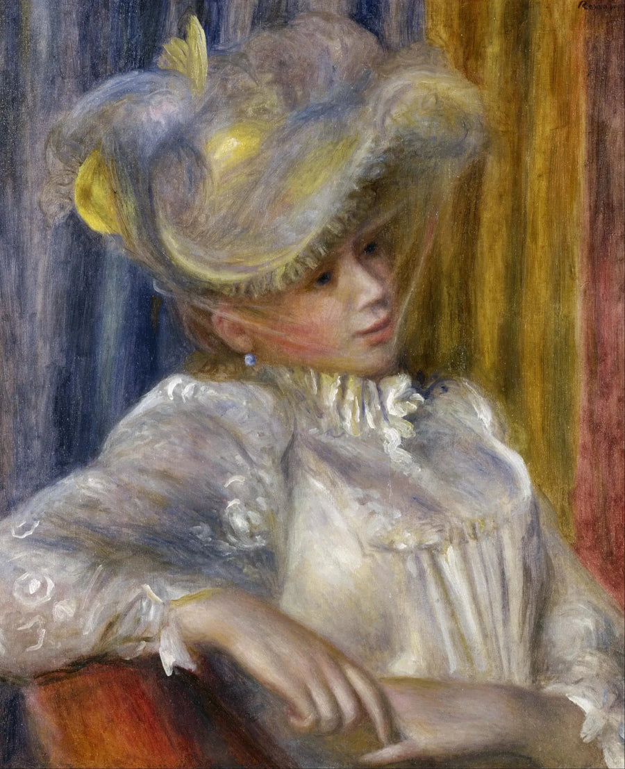 Frau mit Hut - Pierre-Auguste Renoir