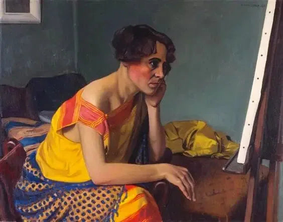 Femme au chevalet - Félix Vallotton image 1 reproduction artisanale de tableau