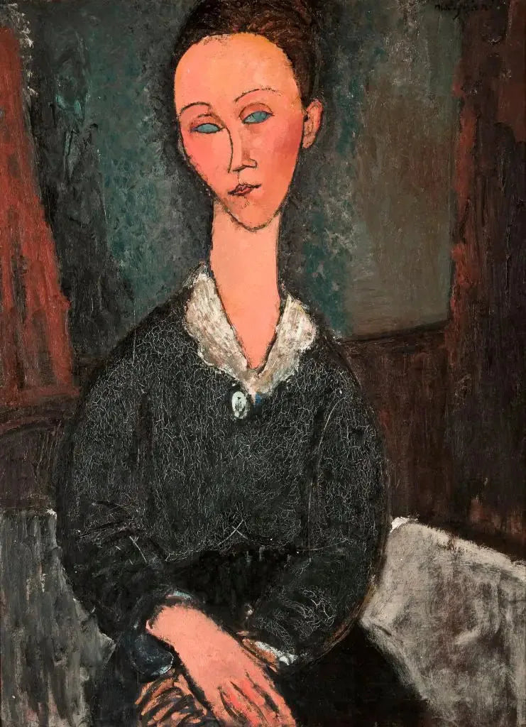 Frau mit weißem Kragen - Amedeo Modigliani