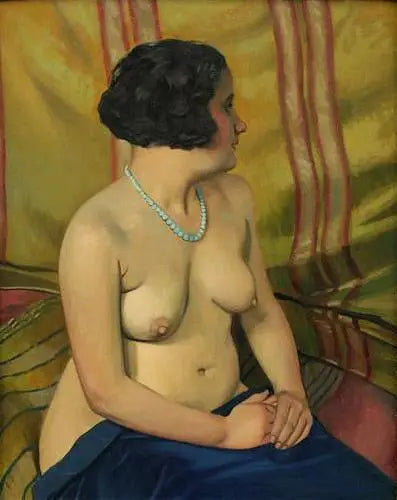 Frau mit blauer Halskette - Félix Vallotton