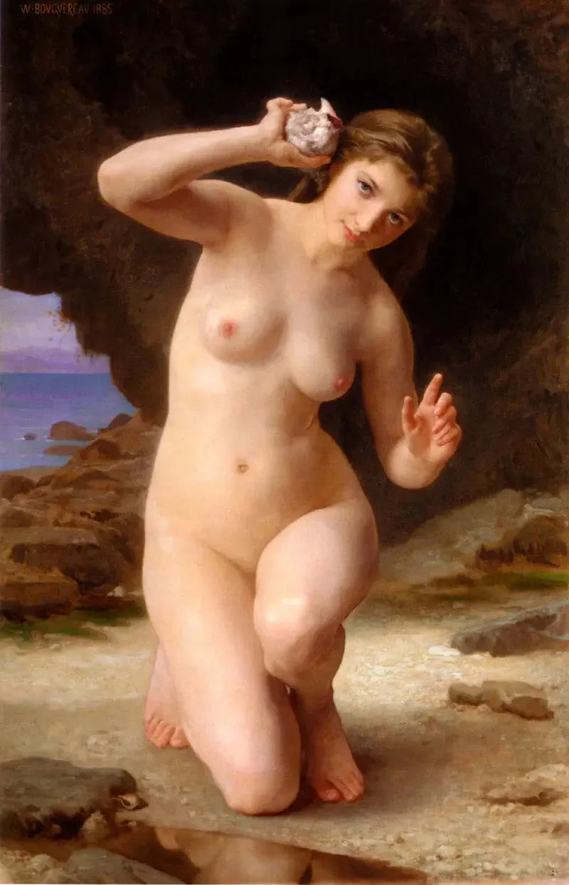 Frau mit Muschel - Bouguereau
