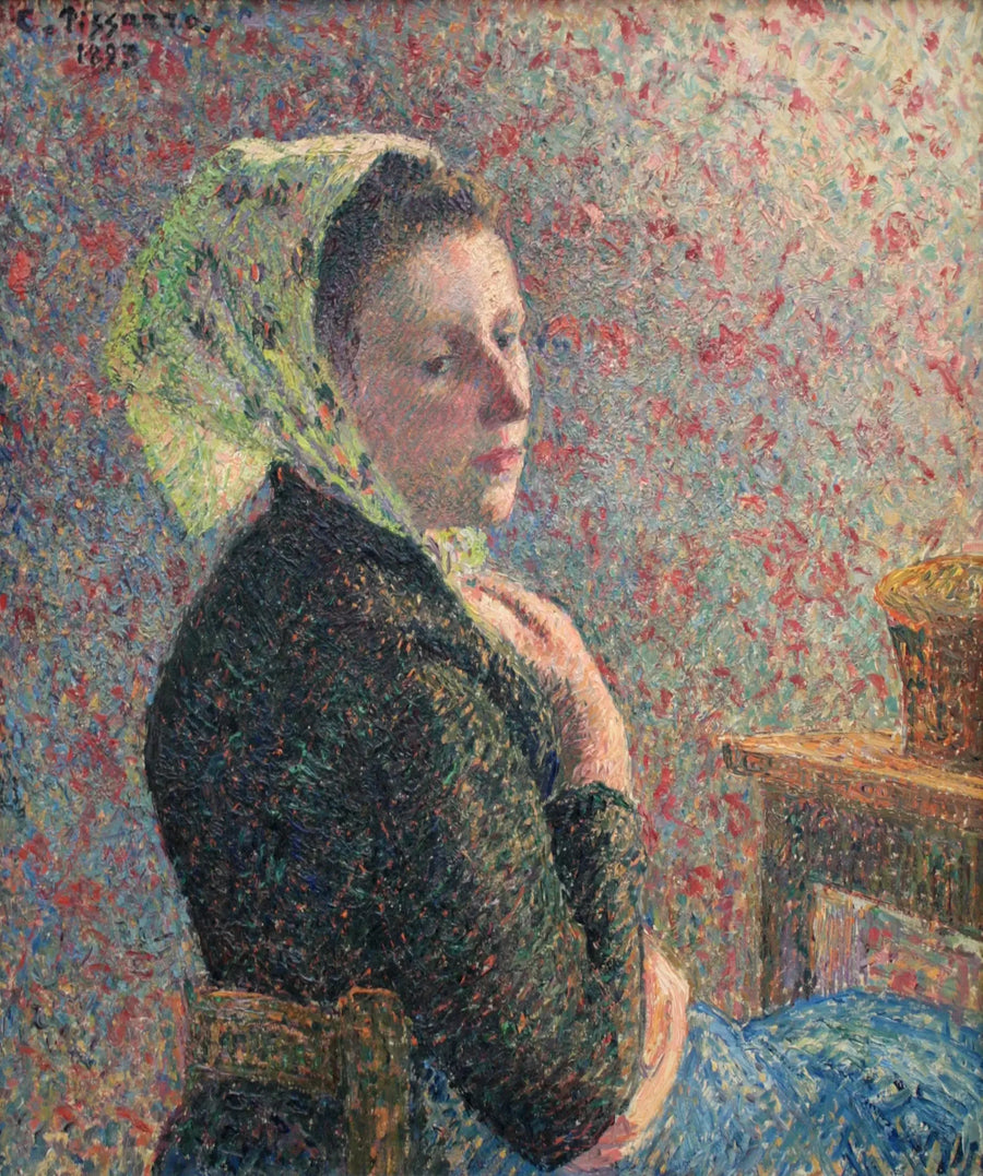 Frau mit grünem Kopftuch - Camille Pissarro