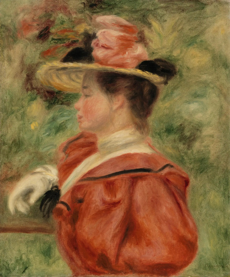 Frau mit Handschuh - Pierre-Auguste Renoir