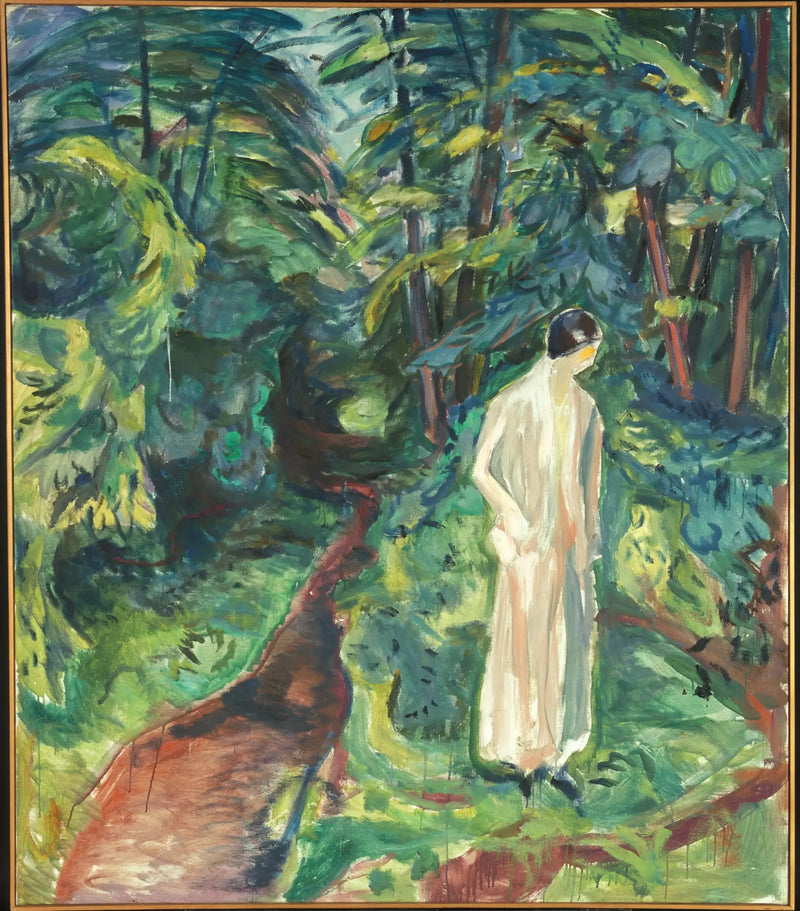 Frau im Garten - Edvard Munch