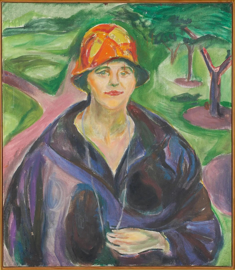 Frau im blauen Mantel - Edvard Munch