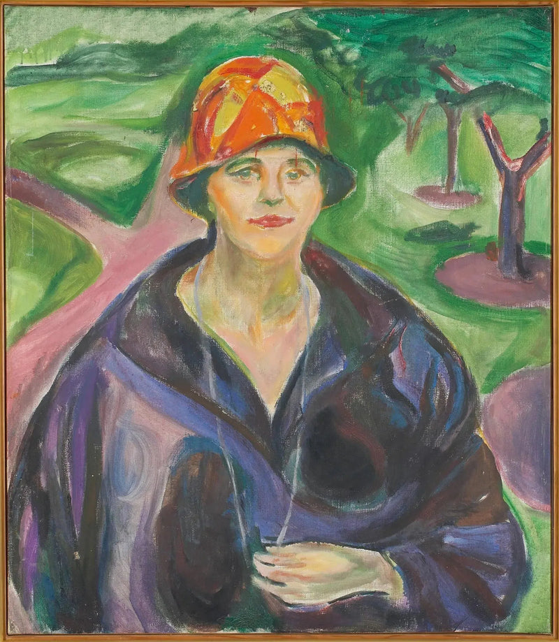 Frau im blauen Mantel - Edvard Munch