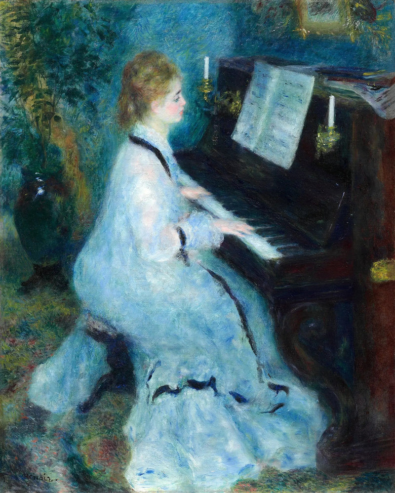 Frau am Klavier - Pierre-Auguste Renoir
