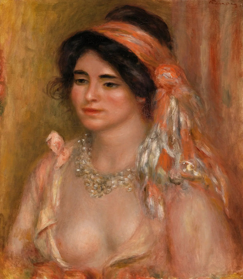 Frau mit schwarzen Haaren (Junge Frau mit schwarzen Haaren, Büste) - Pierre-Auguste Renoir