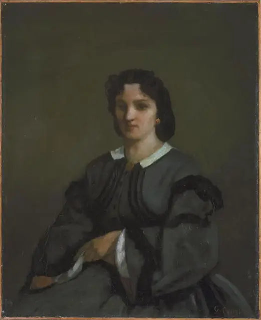 Frau mit Handschuhen - Gustave Courbet