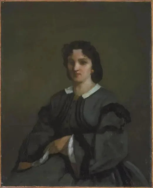 Frau mit Handschuhen - Gustave Courbet