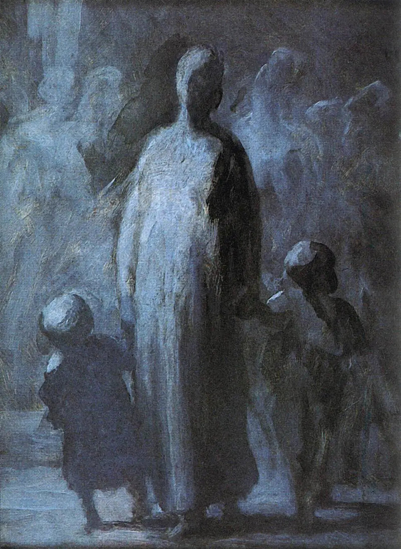 Frau mit zwei Kindern - Honoré Daumier