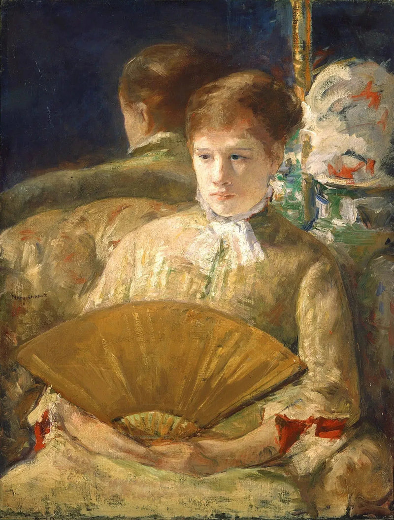 Frau mit einem Fächer - Mary Cassatt