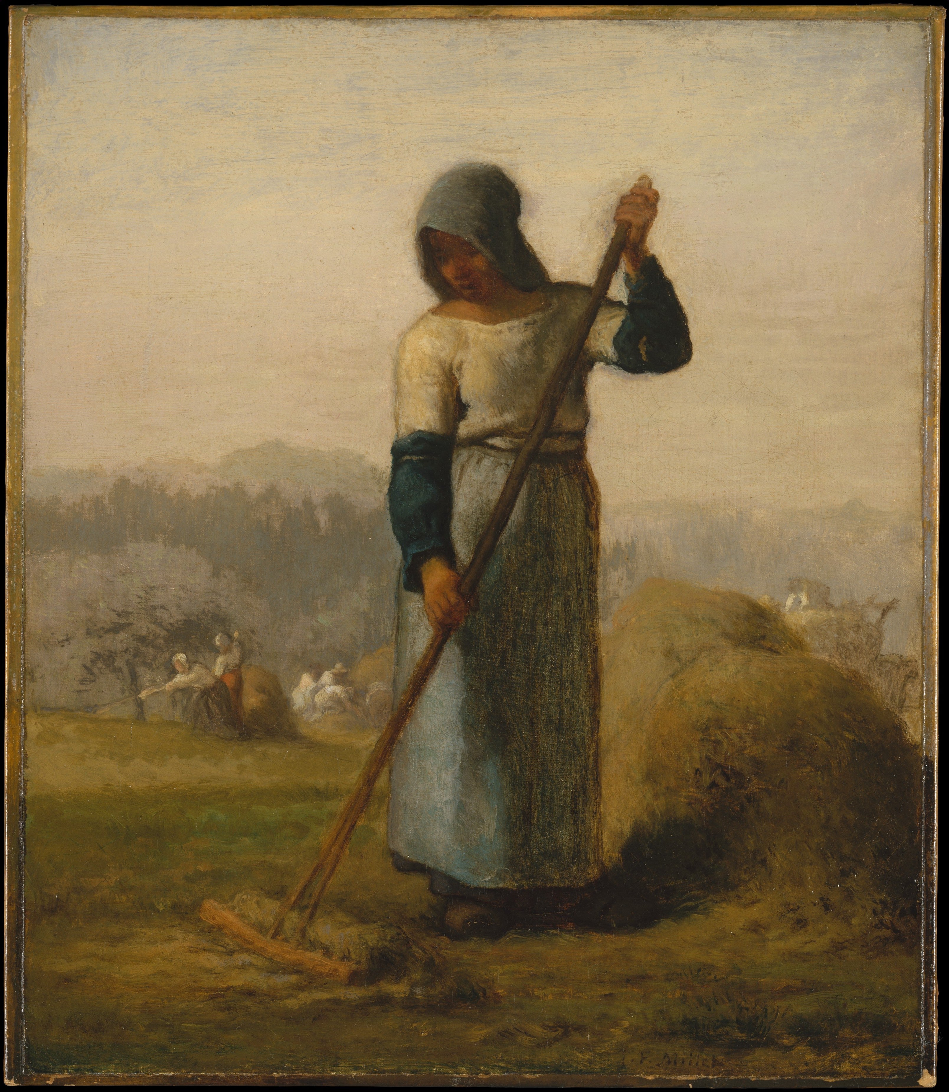 Frau mit einer Harke - Jean-François Millet