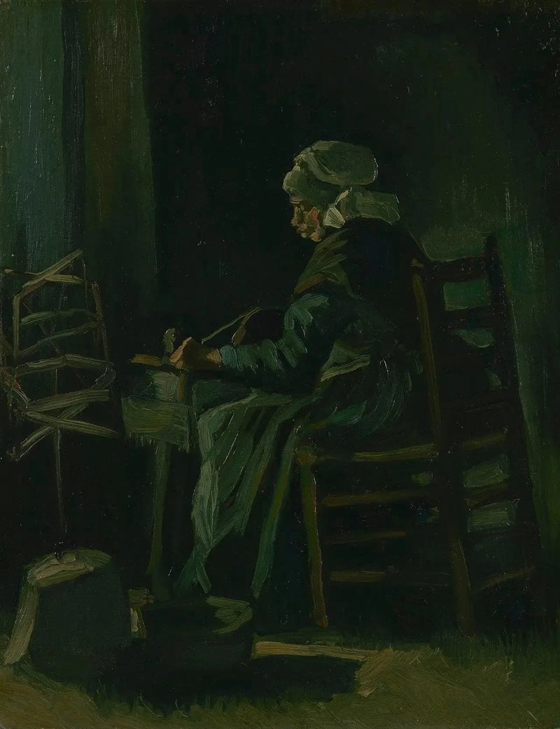 Frau, die Faden aufspult - Vincent van Gogh