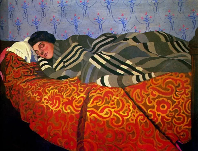 Frau liegend schlafend - Félix Vallotton