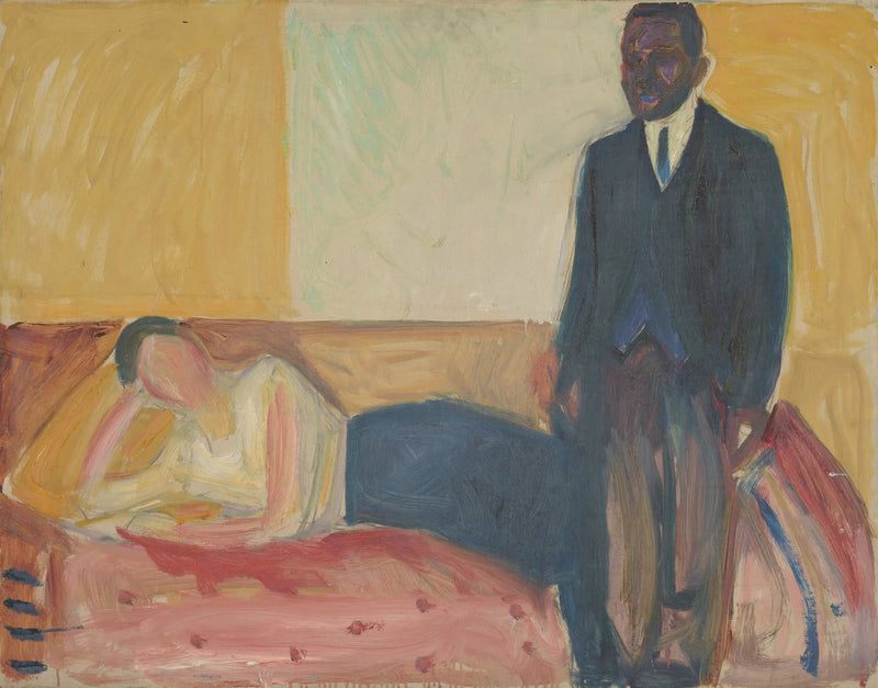 Liegende Frau und stehende Afrikanerin - Edvard Munch
