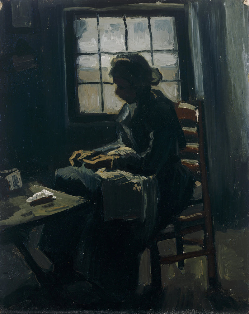 Frau beim Nähen - Vincent van Gogh