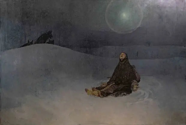 Frau in der Wüste - Alphonse Mucha