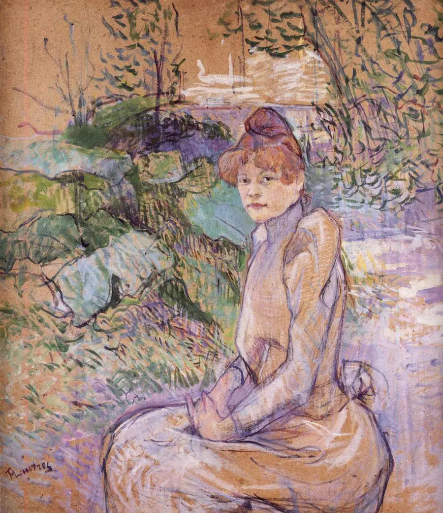 Frau im Garten von Monsieur Forest - Henri de Toulouse-Lautrec