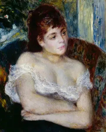 Frau in einem Sessel - Pierre-Auguste Renoir
