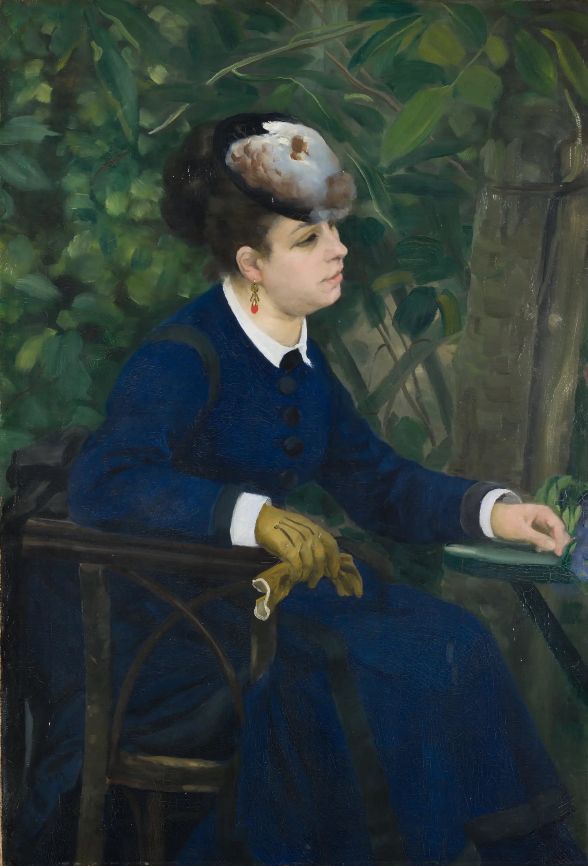 Femme dans un jardin - Pierre-Auguste Renoir image 1 reproduction de peinture à l’huile
